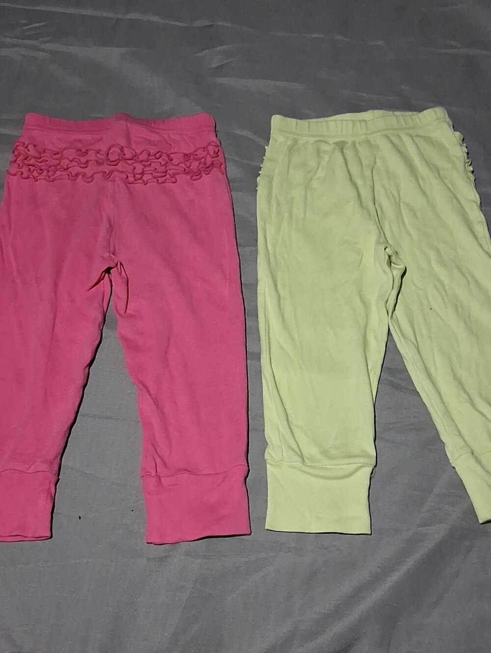 Carter's Pink and Light Green Girls Knit Leggings